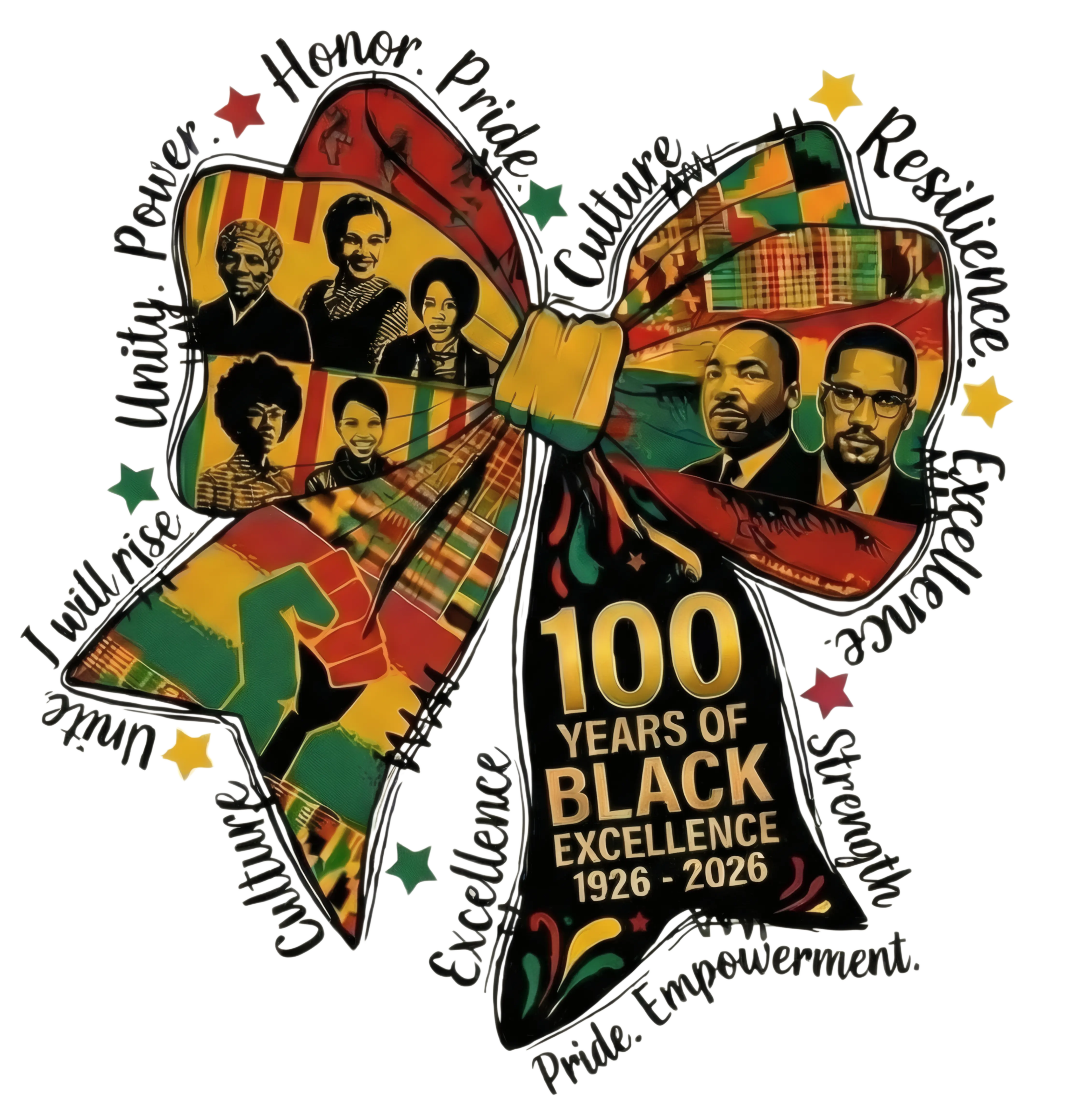 100 Years Black History Bow Savvy Crafters Vinyl & Gifts