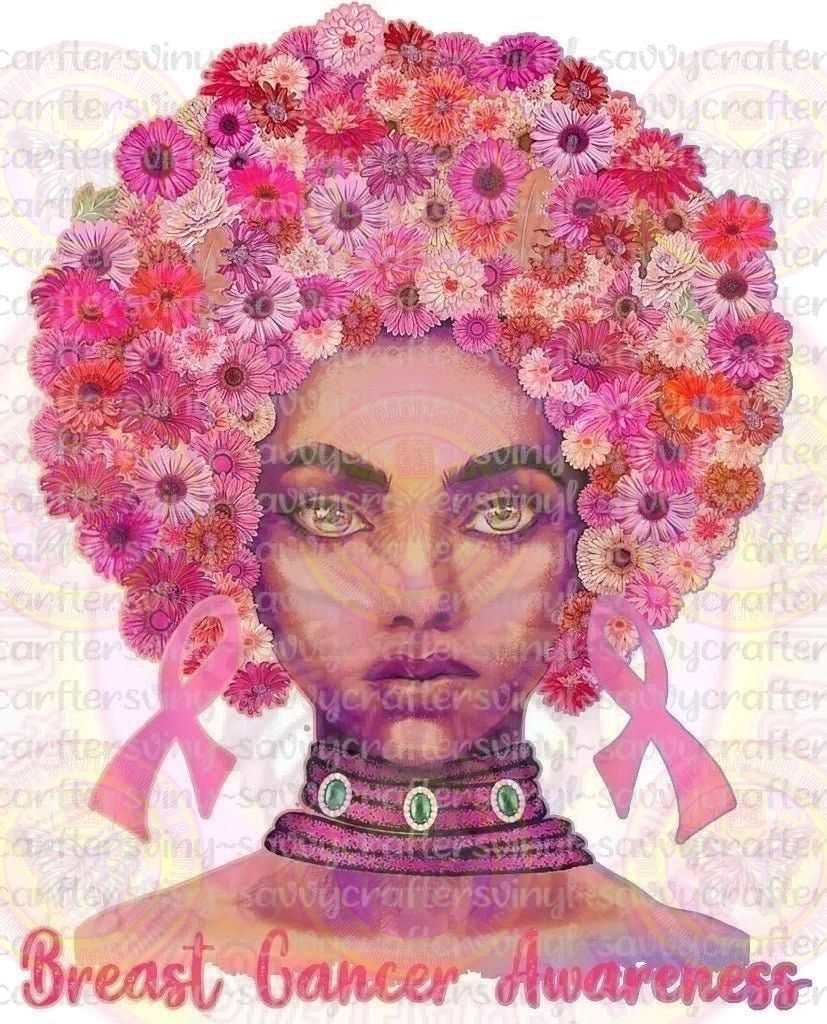 Afro Flowers Black Queen Cancer Survivor - Savvy Crafters Vinyl & Gifts