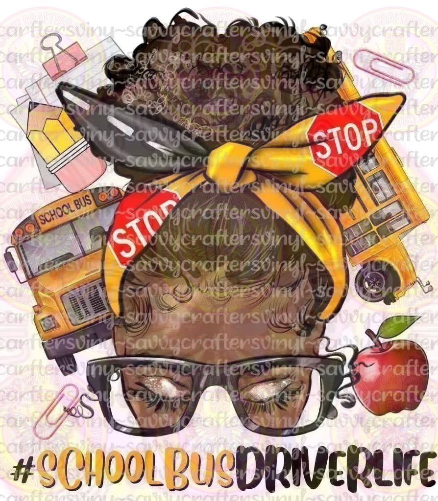 Afro Messy Bun Bus Driver - Savvy Crafters Vinyl & Gifts