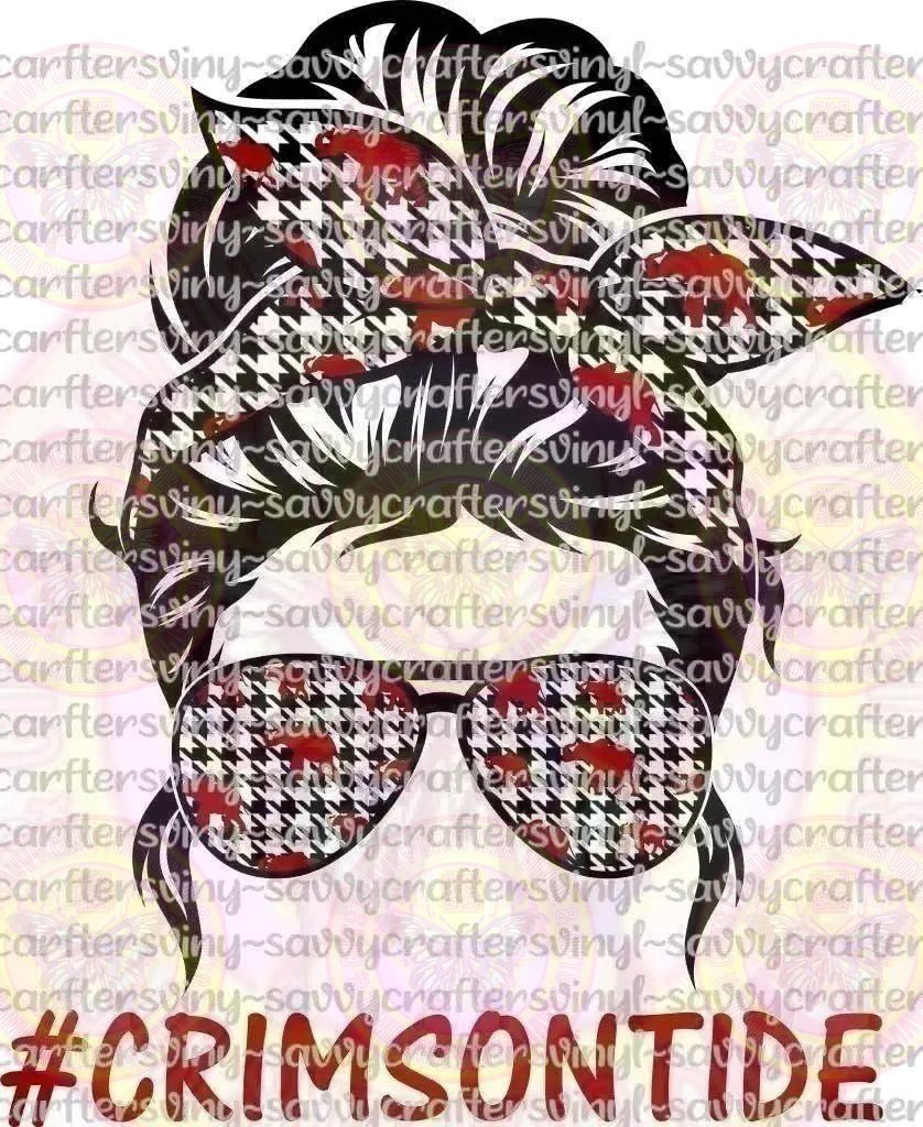 Alabama Crimson Tide Bun Head - Savvy Crafters Vinyl & Gifts