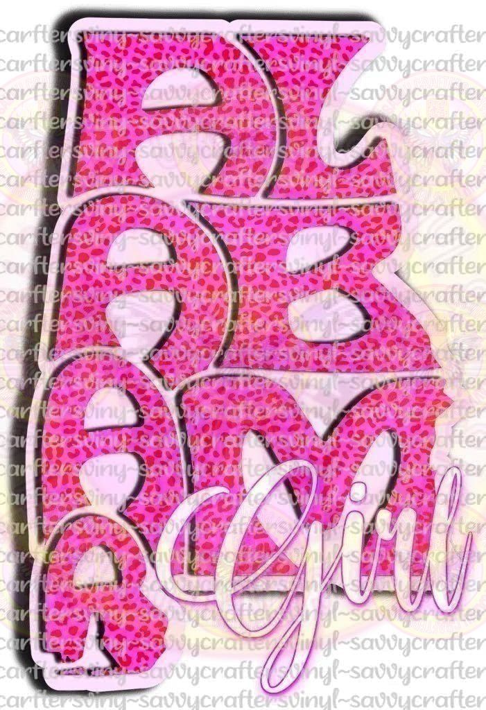 Alabama Pink Cheetah Girl State - Savvy Crafters Vinyl & Gifts