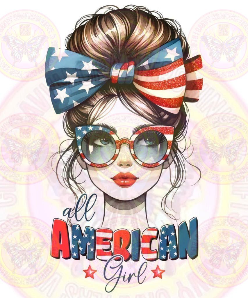 All American Girly DTF or Sublimation Transfer - Savvy Crafters Vinyl & Gifts