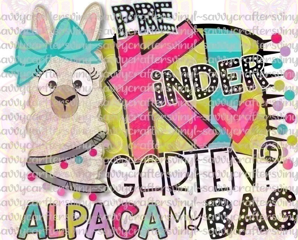 Alpaca for Kindergarten - Savvy Crafters Vinyl & Gifts