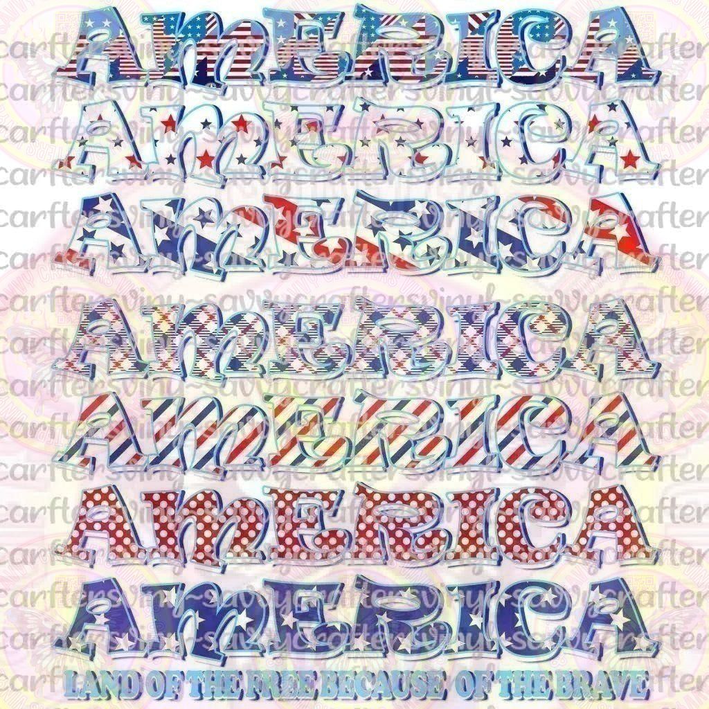 America Because of the Brave - Savvy Crafters Vinyl & Gifts