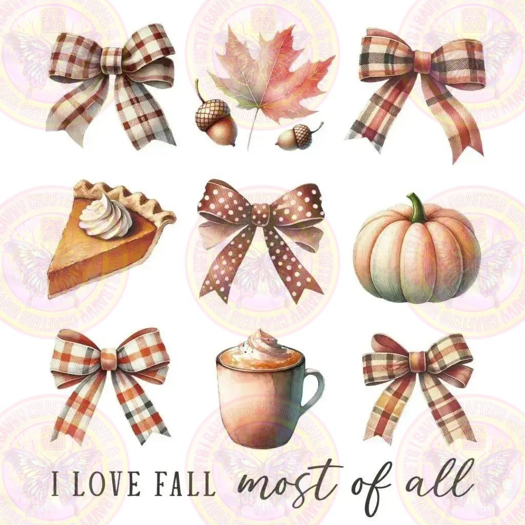 Autumn Fall Most of All Coquette Checker - Savvy Crafters Vinyl & Gifts