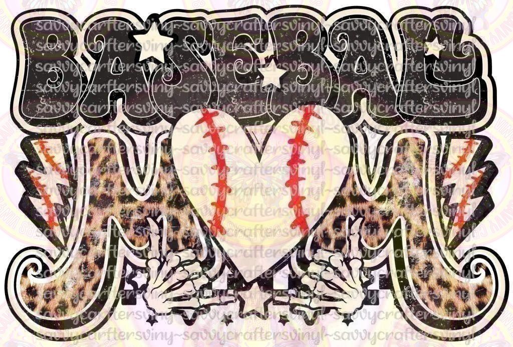 Baseball Mom Charged Leopard - Savvy Crafters Vinyl & Gifts