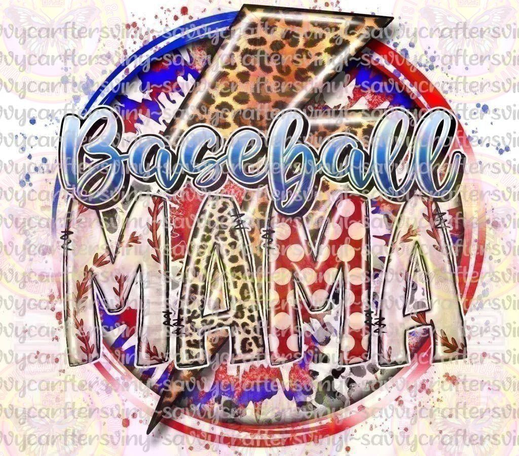Baseball Mom RWB - Savvy Crafters Vinyl & Gifts