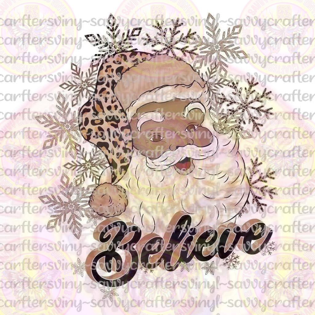 Believe Black Santa - Savvy Crafters Vinyl & Gifts
