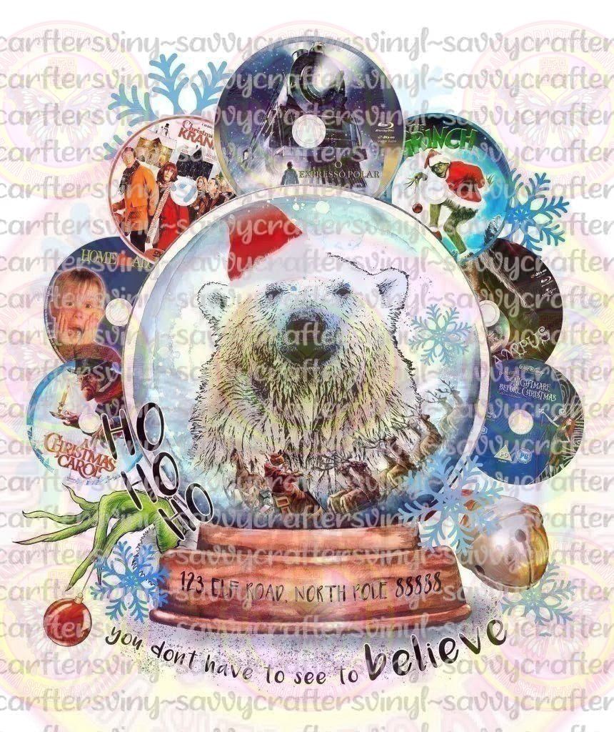 Believe Christmas Globe - Savvy Crafters Vinyl & Gifts