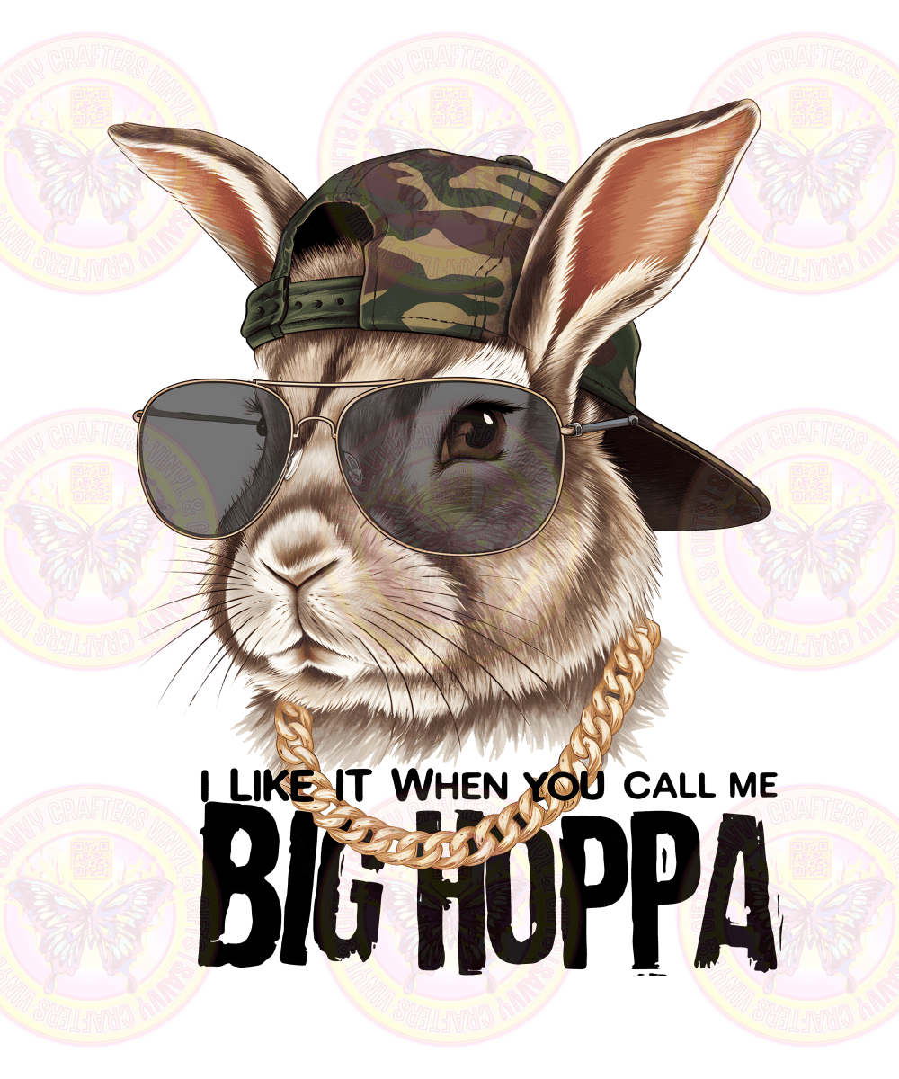 Big Hoppa Bunny Easter Ready to Press - Savvy Crafters Vinyl & Gifts