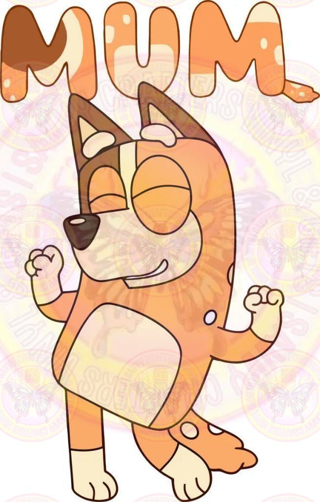 Blue Dog Mom Dancing DTF Transfer Sublimation - Savvy Crafters Vinyl & Gifts