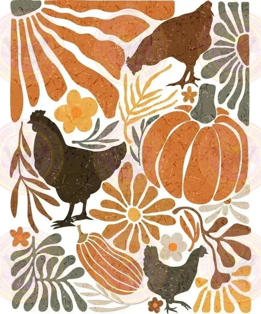 Boho Groovy Pumpkin & Turkey Fall Fun - Savvy Crafters Vinyl & Gifts