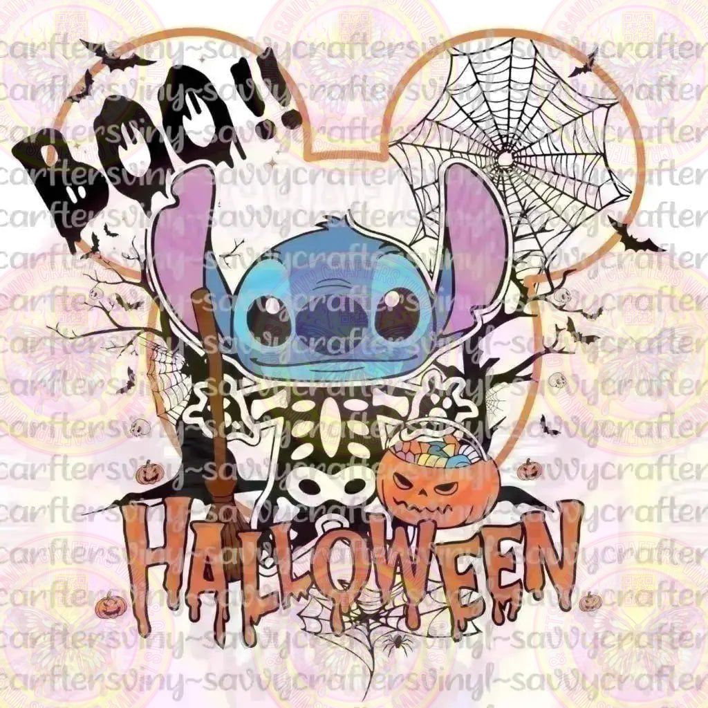 Boo Halloween Blue Alien Character Tv Kids - Savvy Crafters Vinyl & Gifts