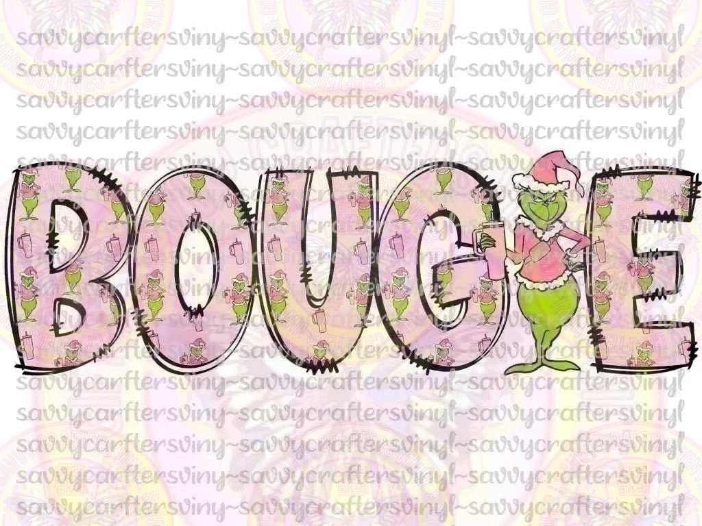 Bougie Grinch Pink - Savvy Crafters Vinyl & Gifts
