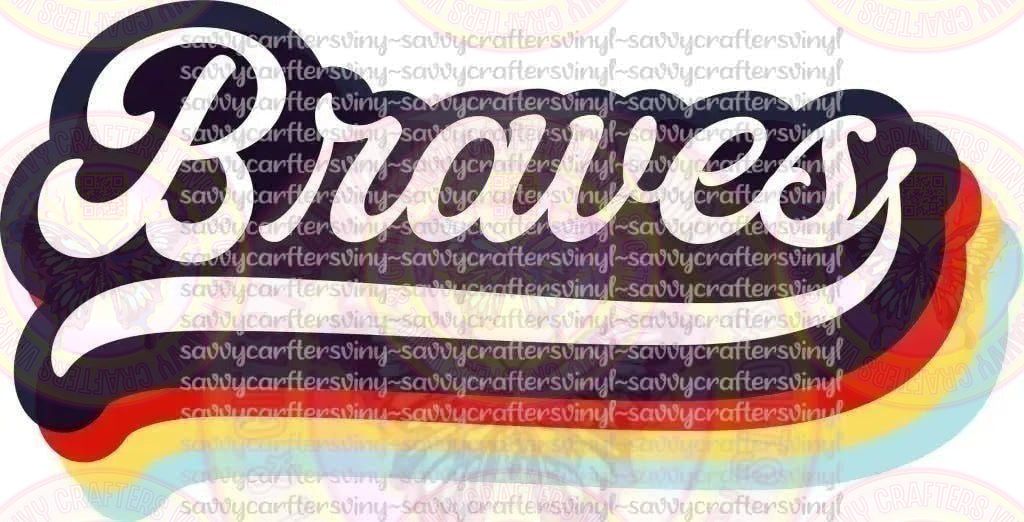 Braves Retro multi color - Savvy Crafters Vinyl & Gifts