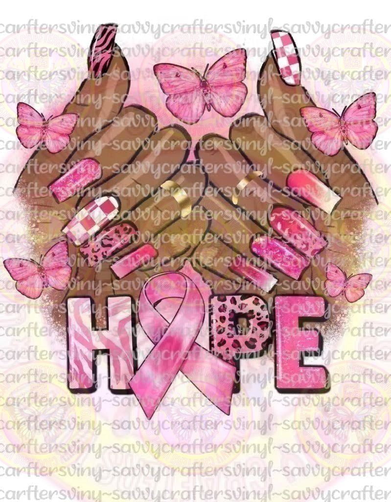 Breast Cancer Hope Nails Pink - Savvy Crafters Vinyl & Gifts
