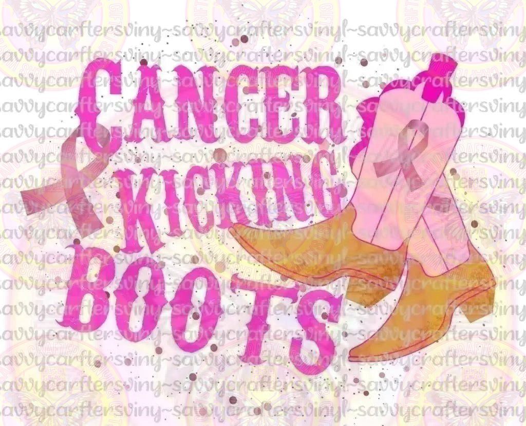 Cancer Kicking Boots - Savvy Crafters Vinyl & Gifts