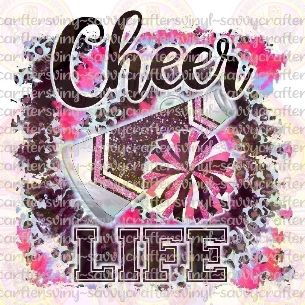 Cheer Life Pink Blue - Savvy Crafters Vinyl & Gifts