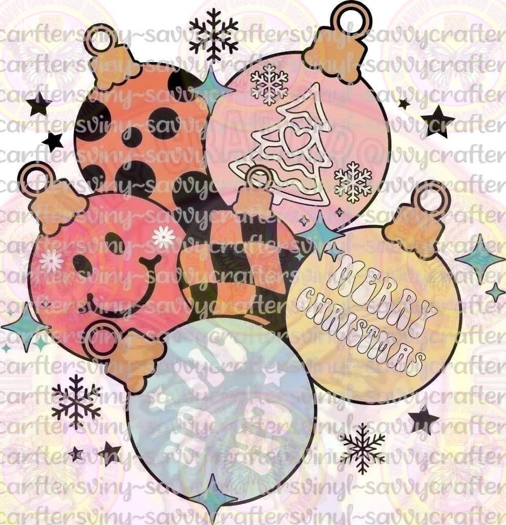 Christmas Balls Retro - Savvy Crafters Vinyl & Gifts