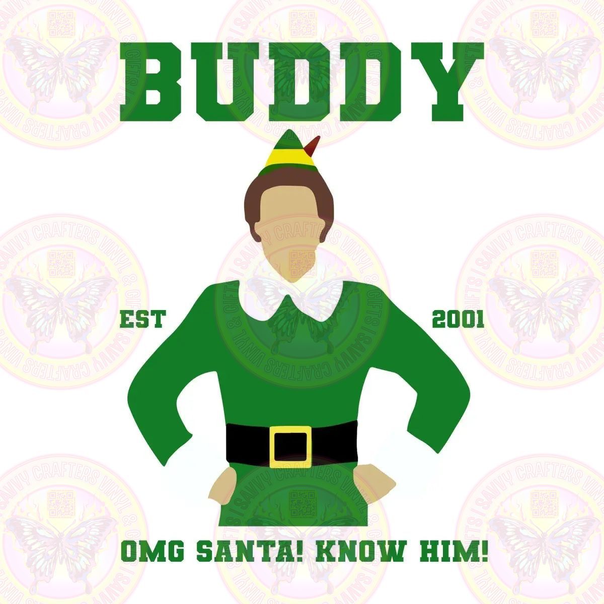 Christmas Elf in Green - Savvy Crafters Vinyl & Gifts