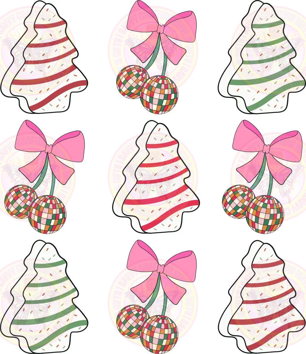 Christmas Tree Coquette Cake Bows - Savvy Crafters Vinyl & Gifts