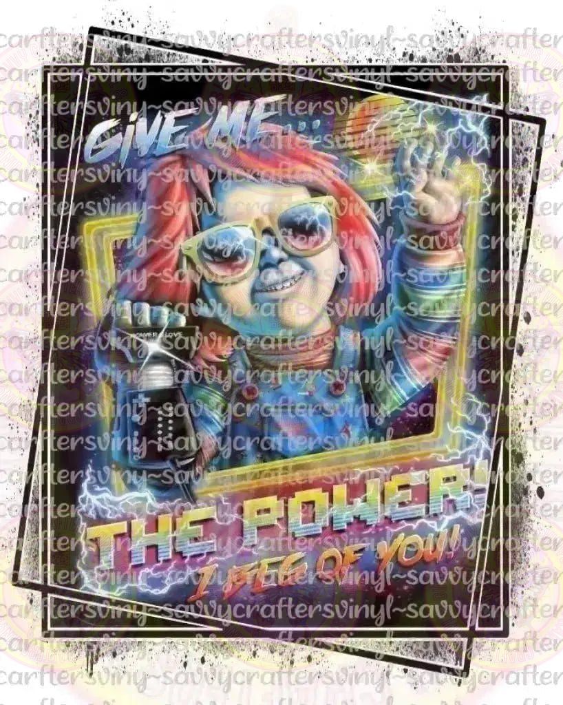 Chucky The Power - neon retro - Savvy Crafters Vinyl & Gifts