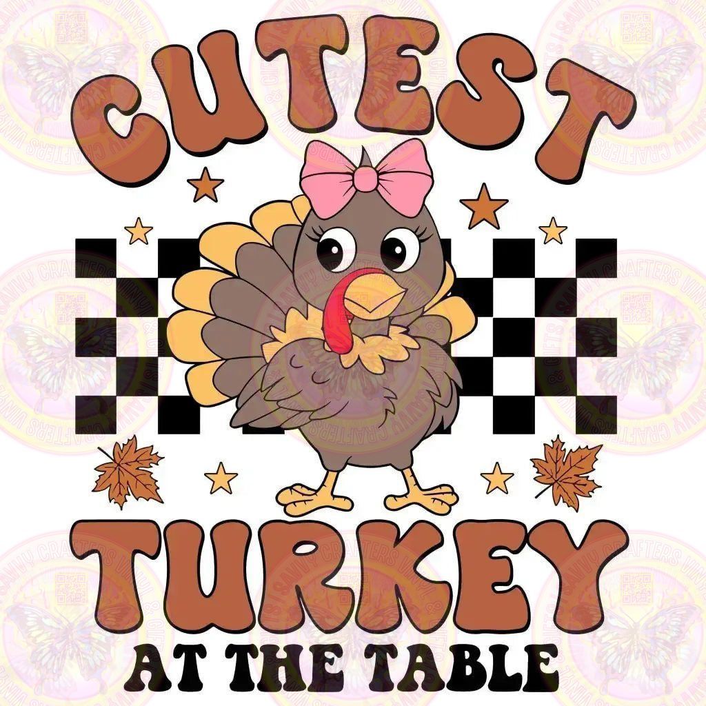 Coolest Turkey Girl Black - Savvy Crafters Vinyl & Gifts