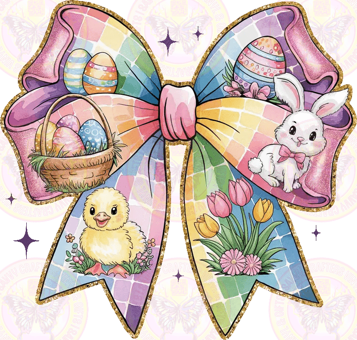 Coquette Easter Bow Hand Drawn Cute - Savvy Crafters Vinyl & Gifts
