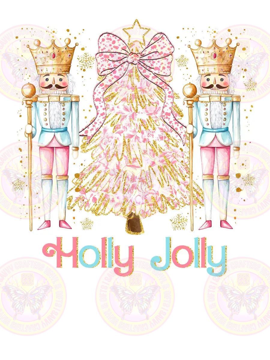 Coquette Pastel Nutcracker with Christmas Tree - Savvy Crafters Vinyl & Gifts