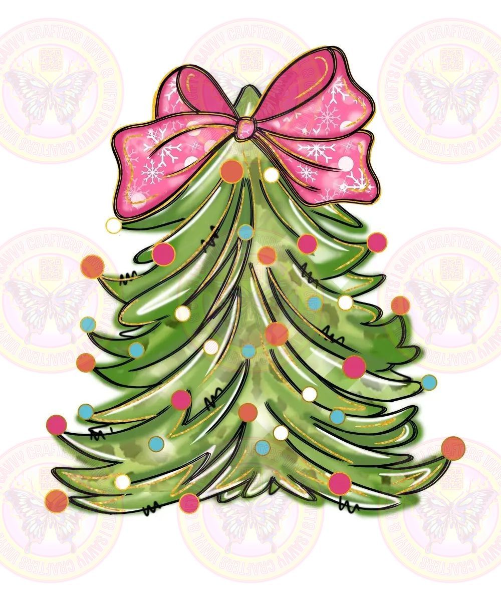 Coquette Pink christmas Tree - Savvy Crafters Vinyl & Gifts