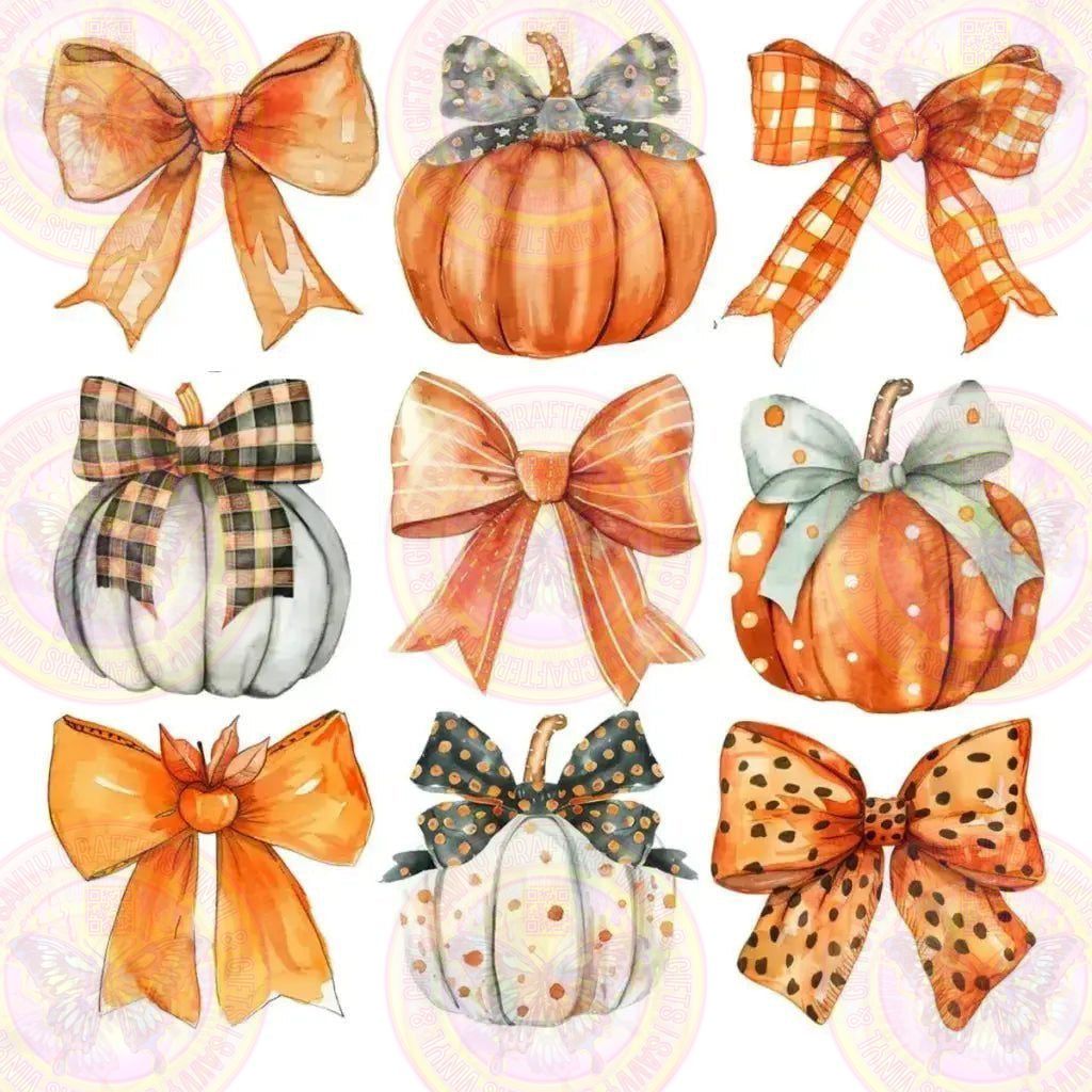 Coquette Pumpkins and Bows - Savvy Crafters Vinyl & Gifts