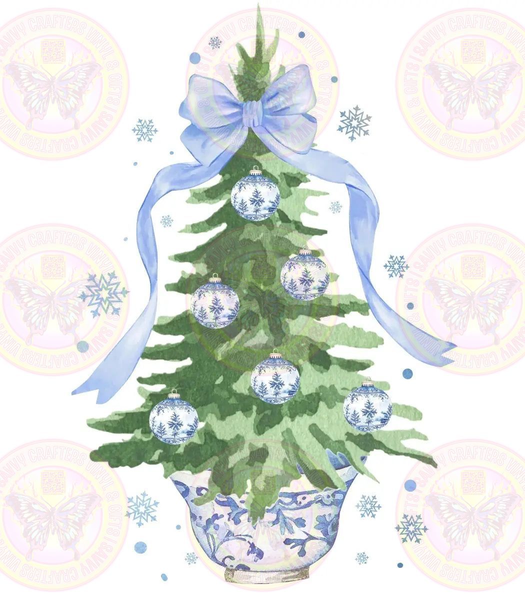 Coquette Treen Chinoiserie Blue Pot - Savvy Crafters Vinyl & Gifts