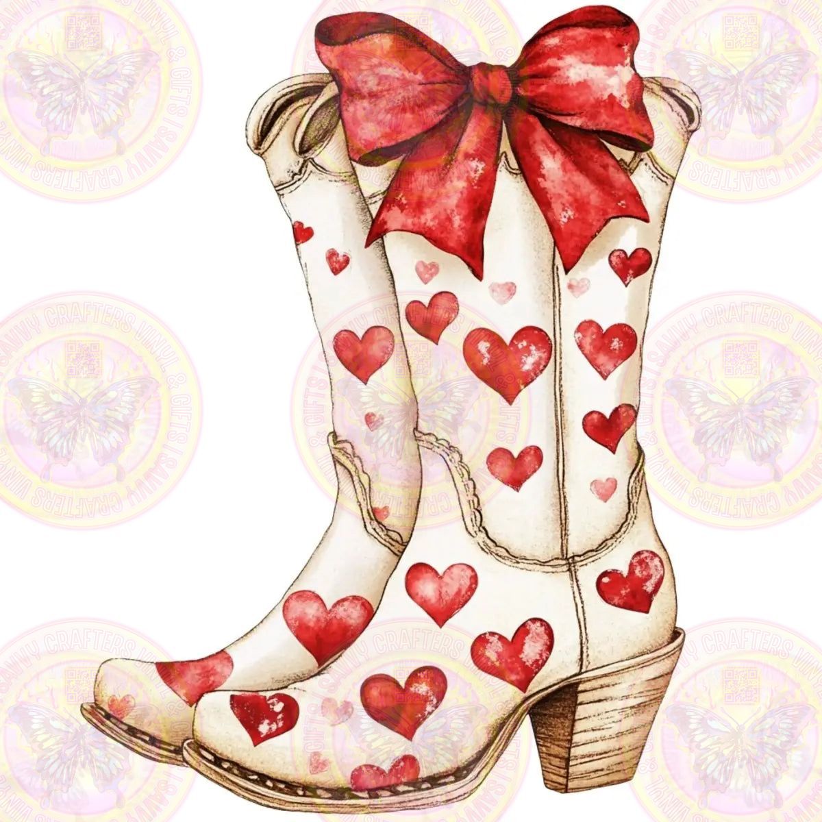 Coquette Valentine Western Boots - Savvy Crafters Vinyl & Gifts