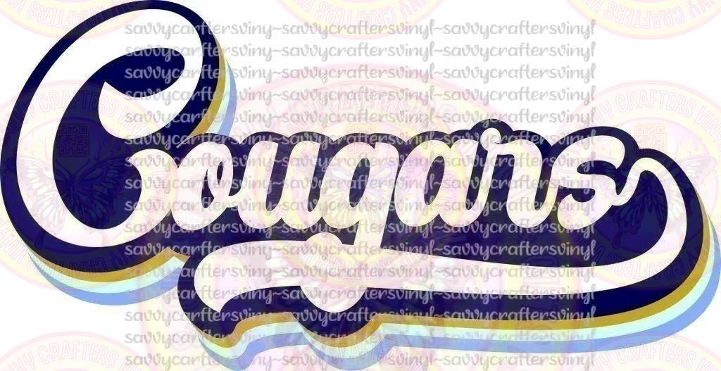 Cougars Blue - Savvy Crafters Vinyl & Gifts