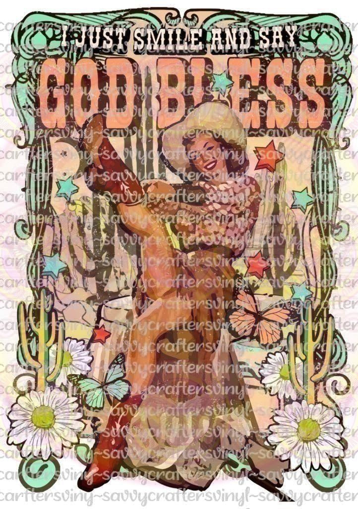 Cowgirl God Bless - Savvy Crafters Vinyl & Gifts
