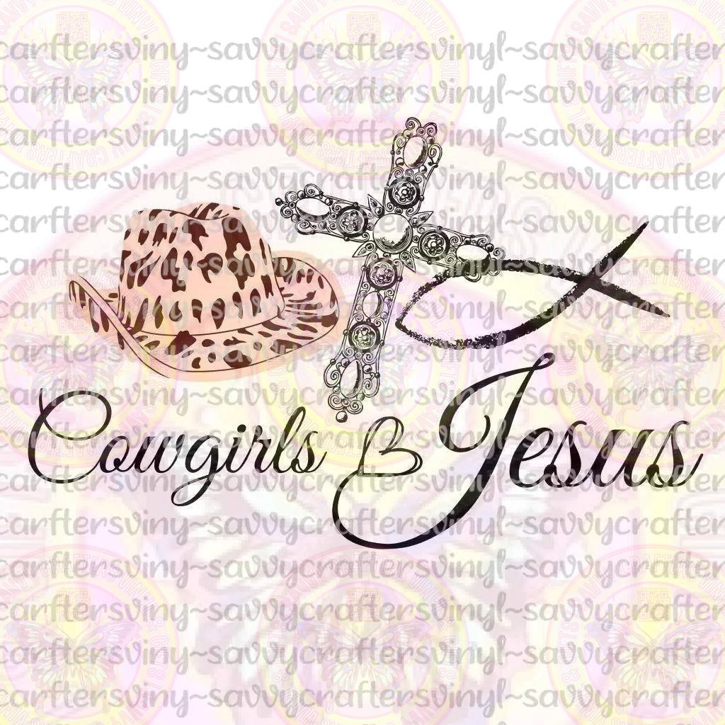 Cowgirls Love Jesus - Black Text Easter - Savvy Crafters Vinyl & Gifts