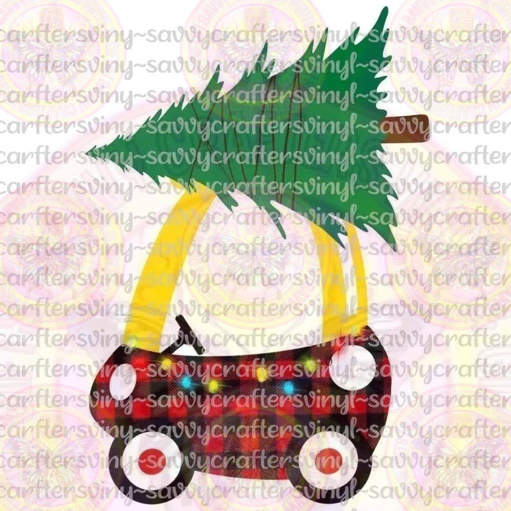 Cozy Coupe with Christmas Tree - Savvy Crafters Vinyl & Gifts