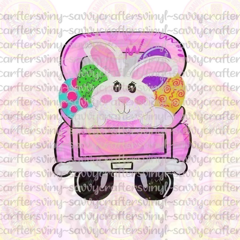 Cute Truck Rabbit - Savvy Crafters Vinyl & Gifts