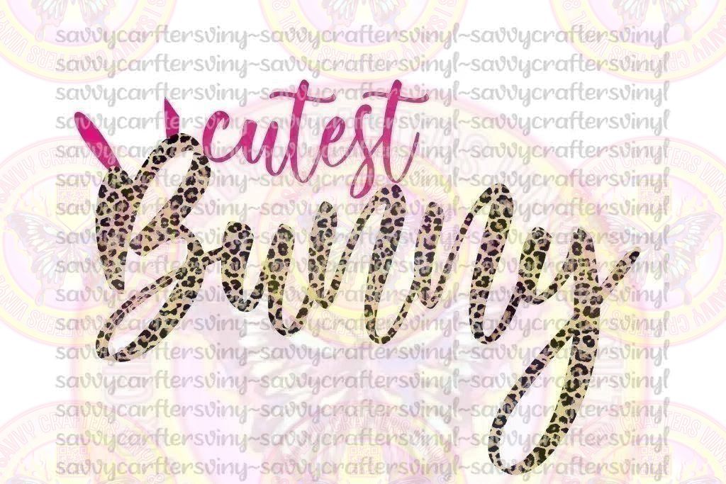 Cutest Bunny Cheetah Easter - Savvy Crafters Vinyl & Gifts
