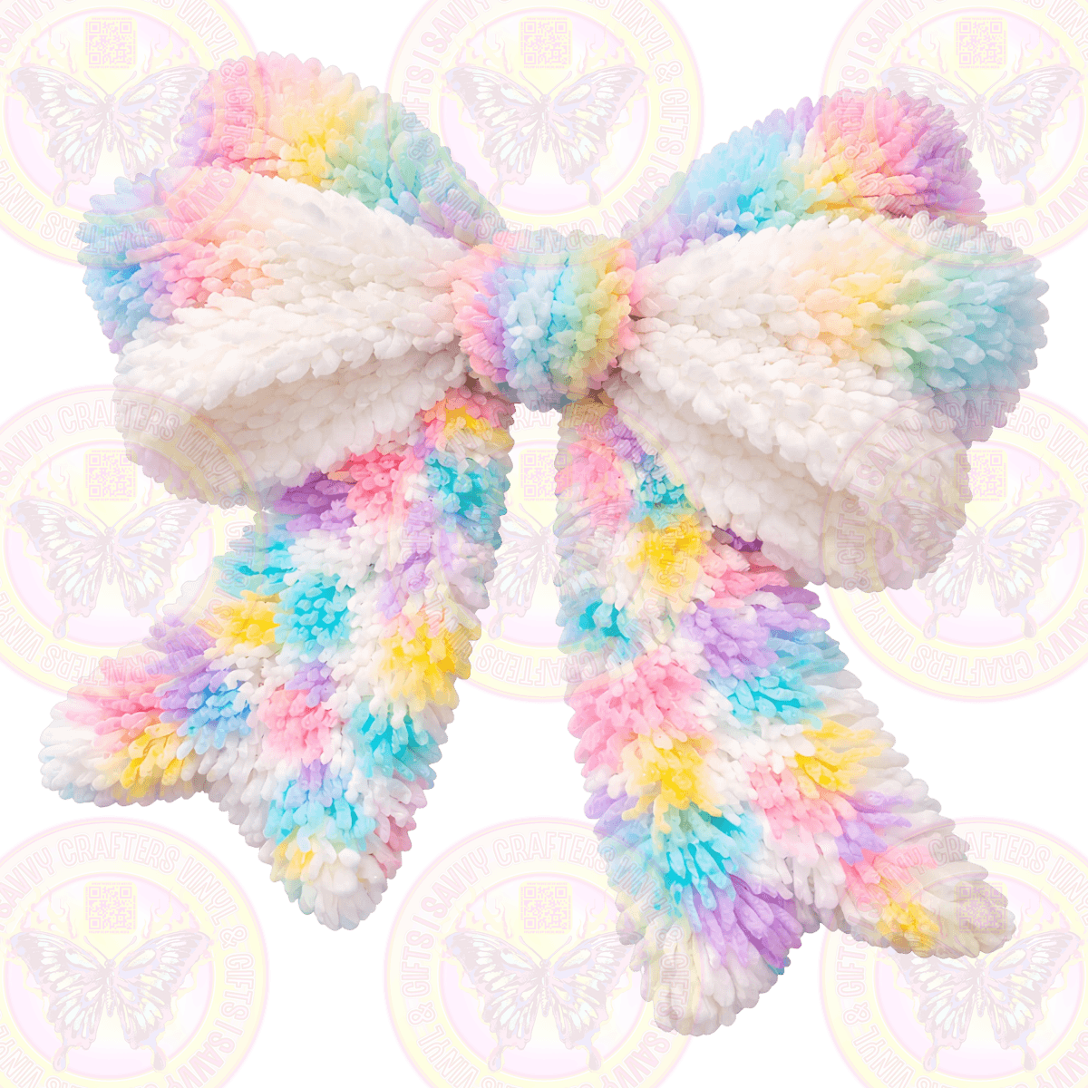 Easter Pastel Faux Yarn Bow - Savvy Crafters Vinyl & Gifts