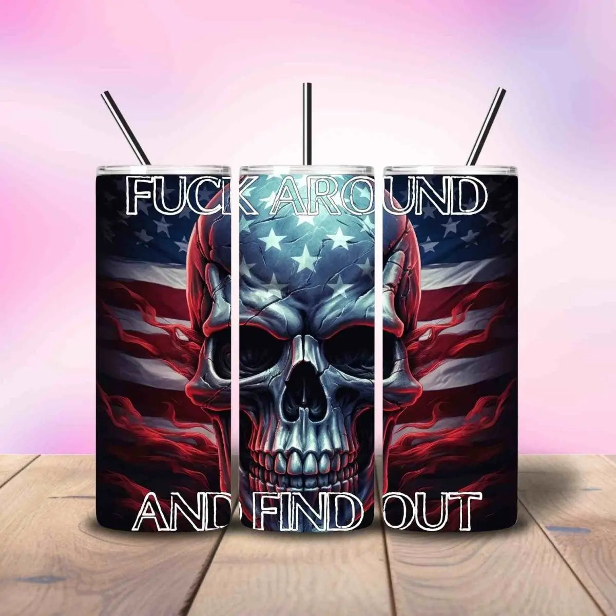 F Around & Find Out - Fully Completed Tumbler 20oz Skinny - Savvy Crafters Vinyl & Gifts