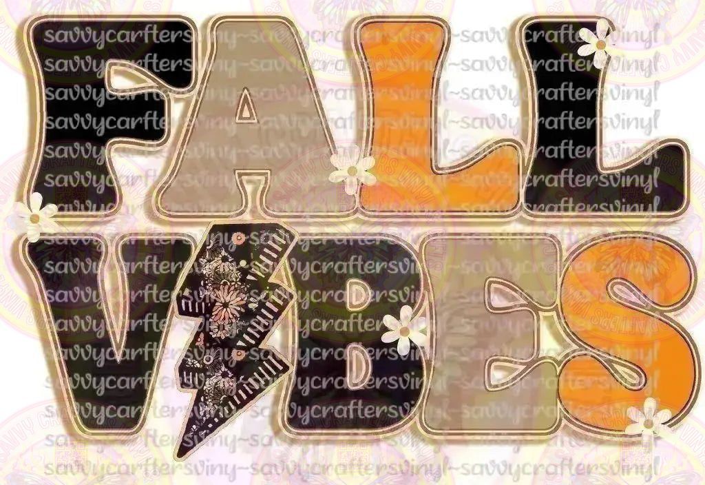 Fall Vibes Boho Black - Savvy Crafters Vinyl & Gifts