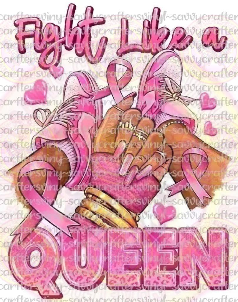 Fight Like a Queen Sneakers & Nails Pink - Savvy Crafters Vinyl & Gifts