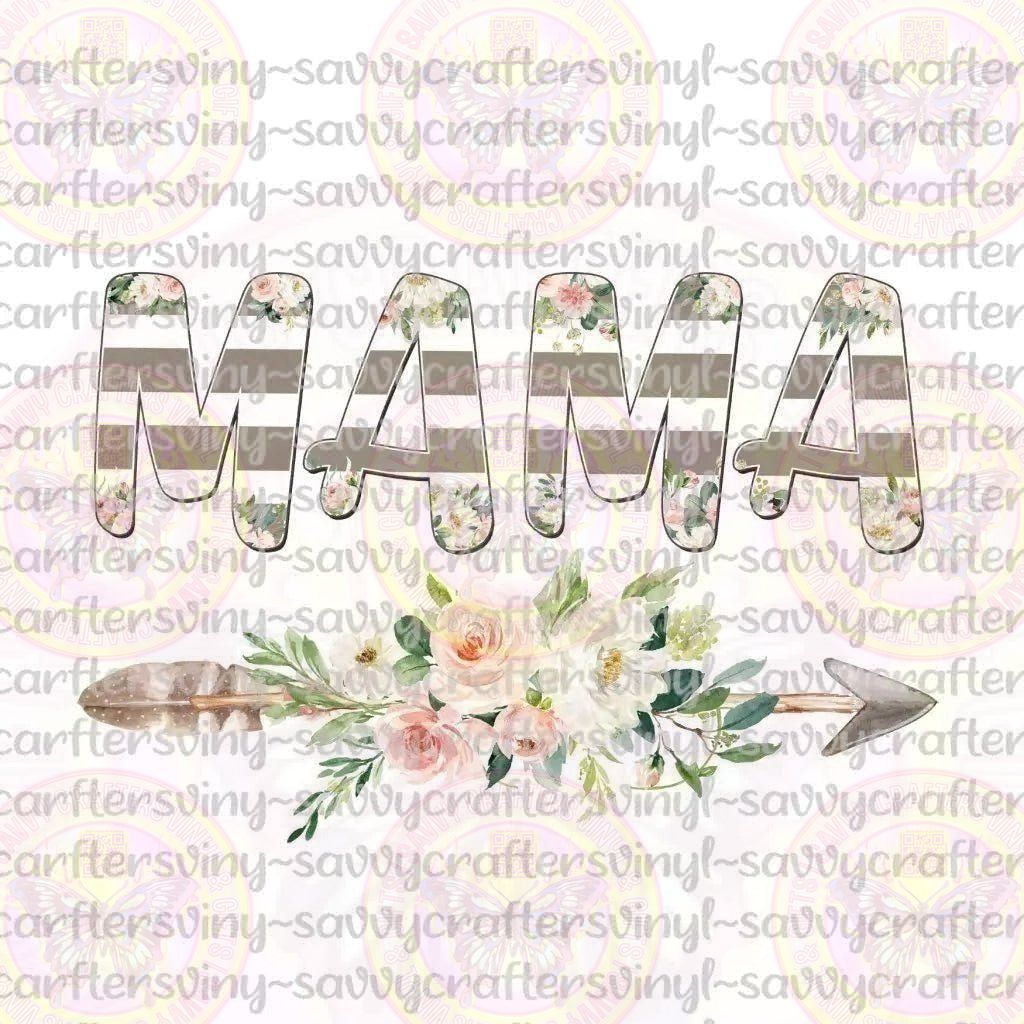 Floral Arrow Mama - Savvy Crafters Vinyl & Gifts