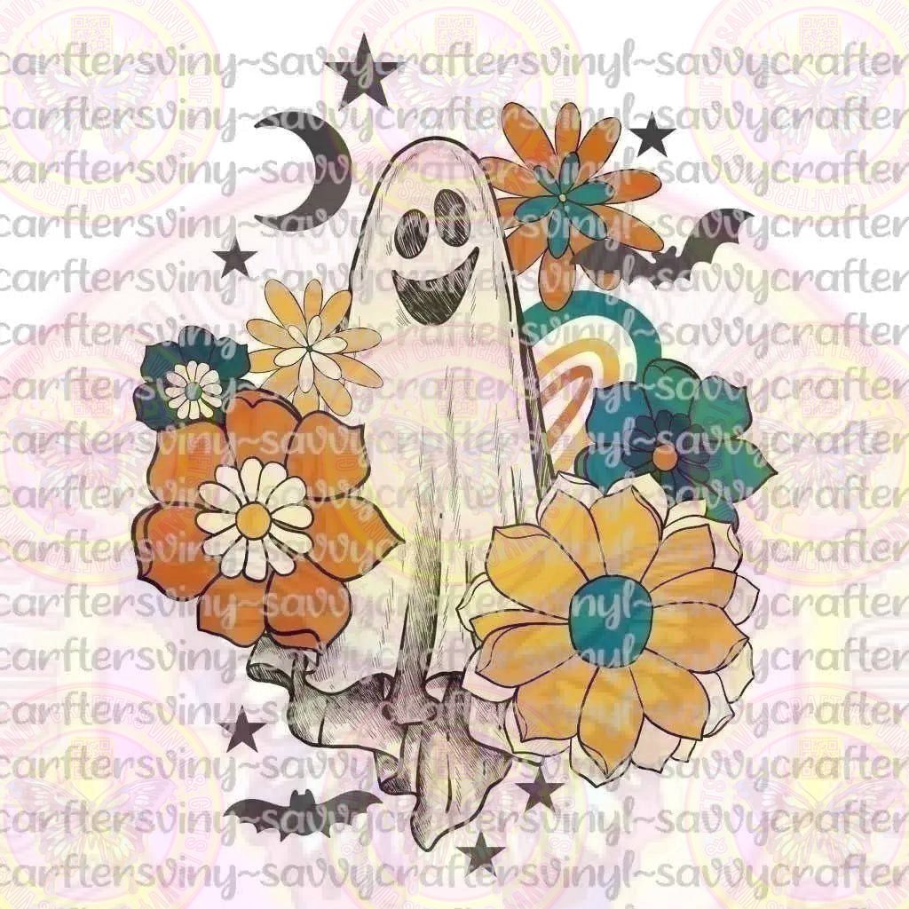 Floral Retro Ghost - Savvy Crafters Vinyl & Gifts