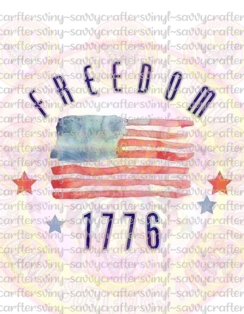 Freedom Watercolor 1776 - Savvy Crafters Vinyl & Gifts