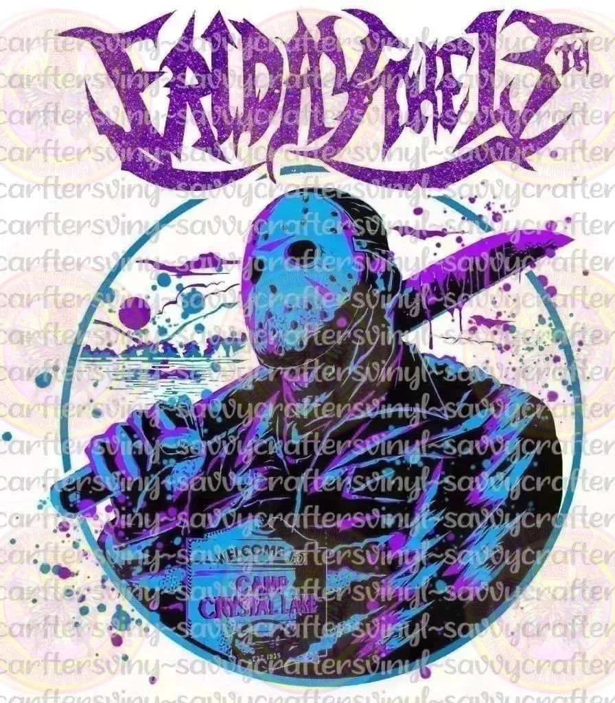 Friday the 13th Inspired Jason Crystal Lake Splatter - Savvy Crafters Vinyl & Gifts