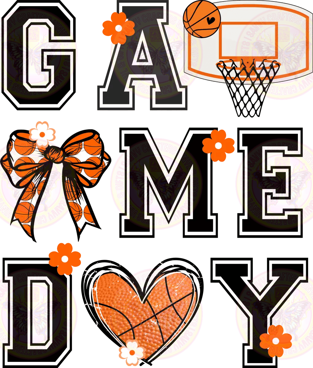 Game Day Basketball coquette - Savvy Crafters Vinyl & Gifts