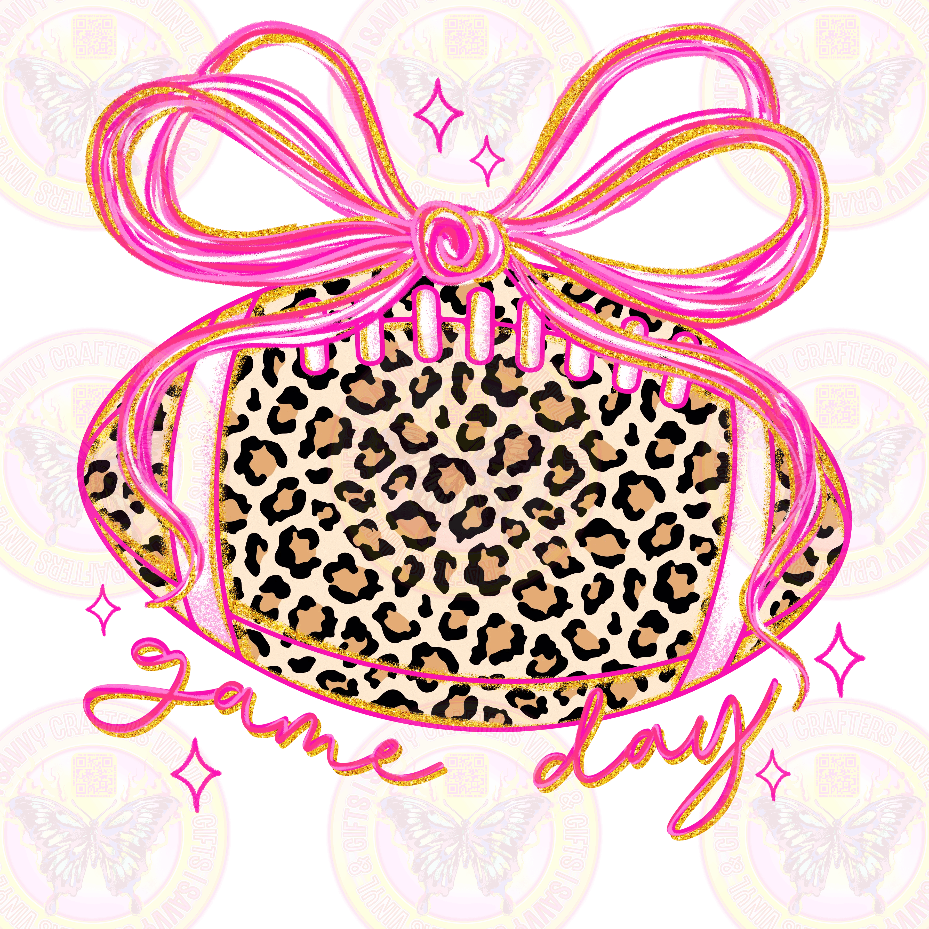 Game Day Cheetah Breast Cancer - Savvy Crafters Vinyl & Gifts
