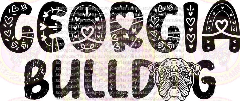 Georgia Bulldog Stencil - Savvy Crafters Vinyl & Gifts